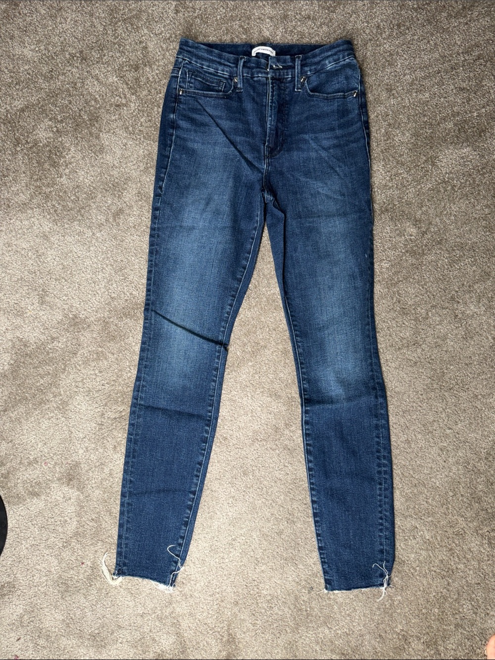 Good American Dark Blue High-Rise Skinny Women’s Jeans